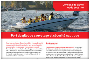 Lifejacket Wear and Boating Safety tip sheet
