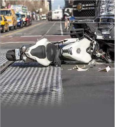 motorcycle accident street