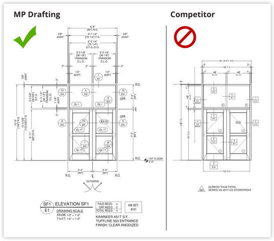 curtain wall shop drawing services, detail, cost savings
