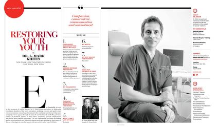 Dr. L. Mark Khitin featured in NewBeauty - Restoring Your Youth