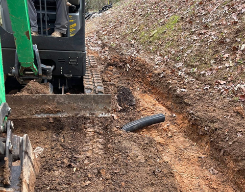 Residential drainage services by 4 Sons Outdoor Drainage & Hardscape