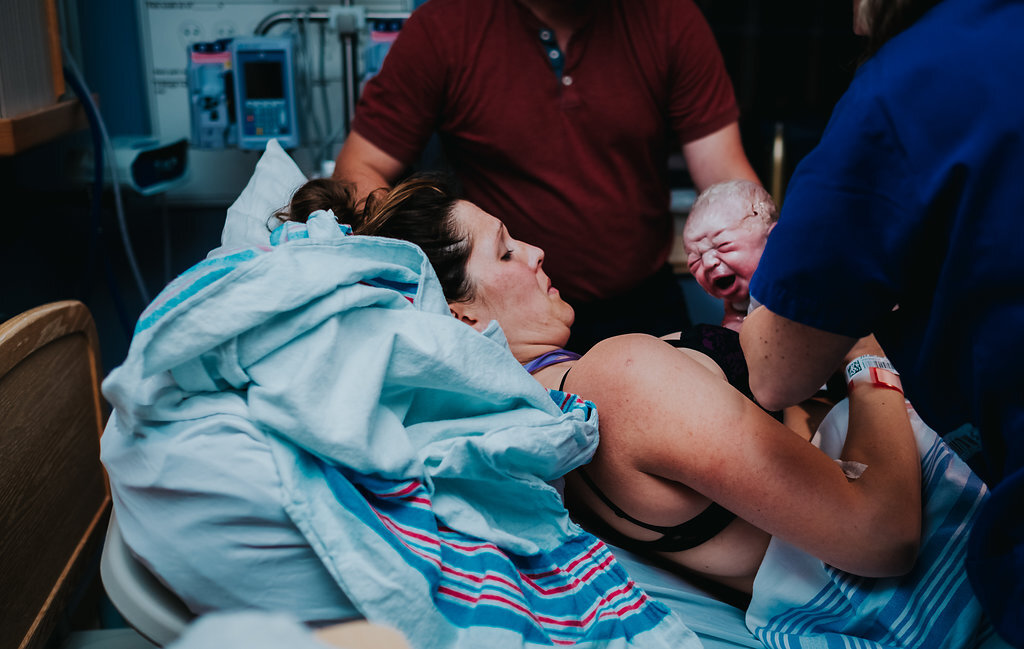 Birth support moment in the delivery room