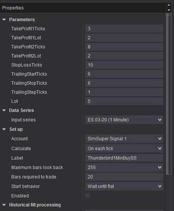 ThunderbirdV2 Parameters