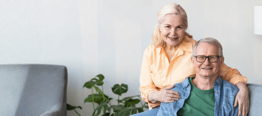 Retired couple enjoying guaranteed lifetime income