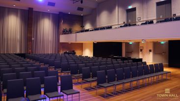 Main Hall set up theatre style