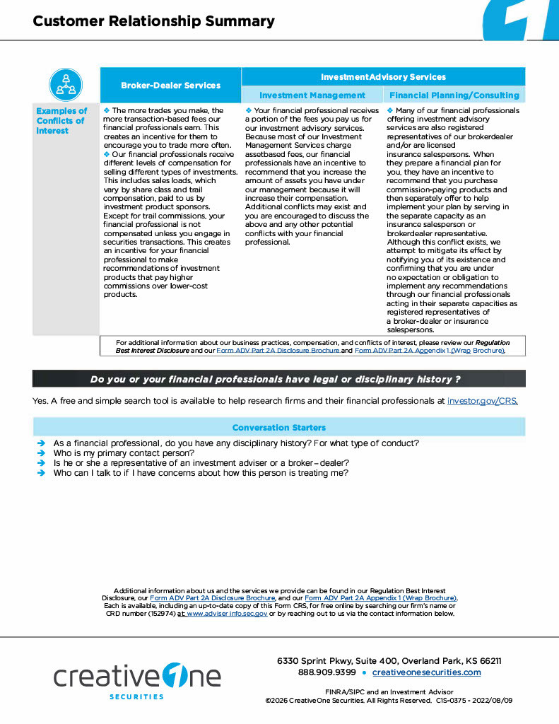 Customer Relationship Summary page 4