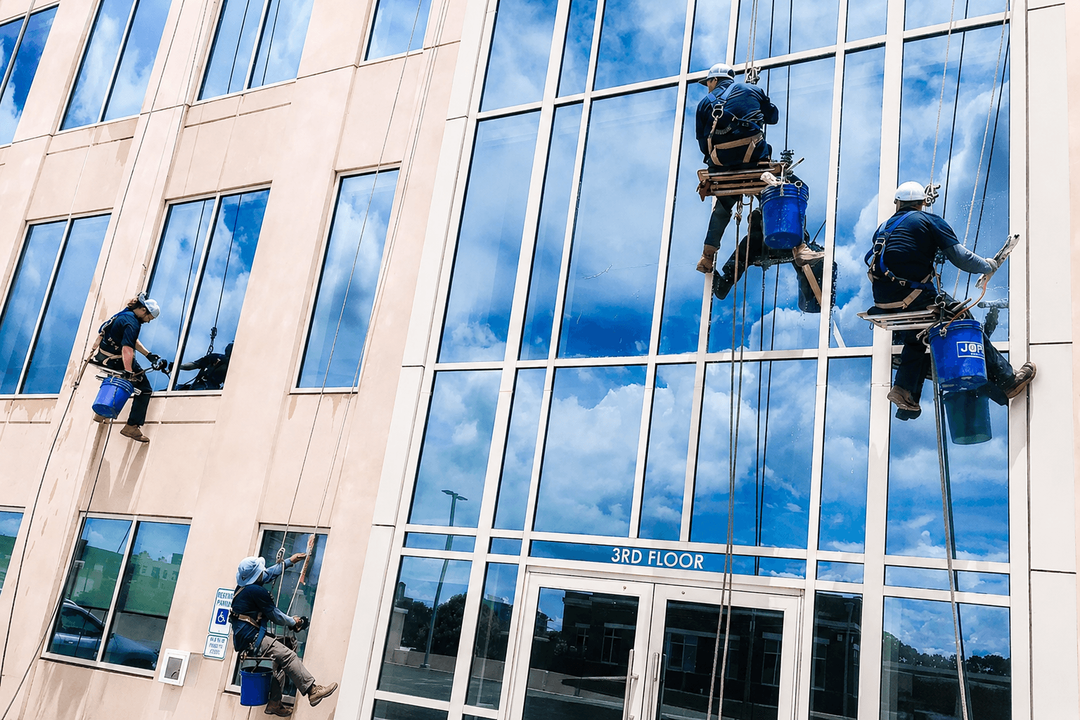Multi-Story Building Window Cleaning
