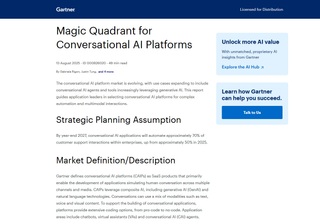 Magic Quadrant for Conversational AI Platforms