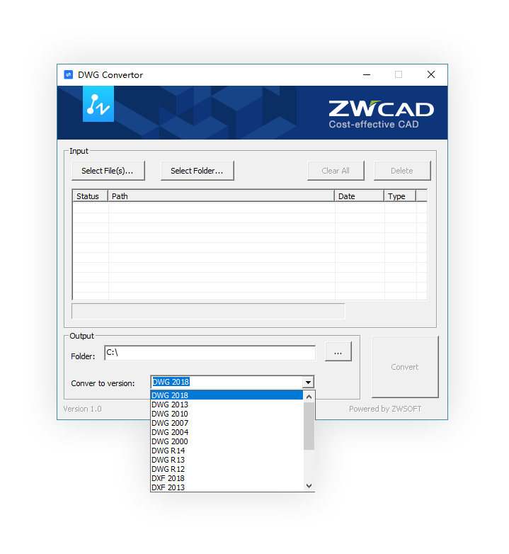 ZWCAD DWG Converter ZWSOFT
