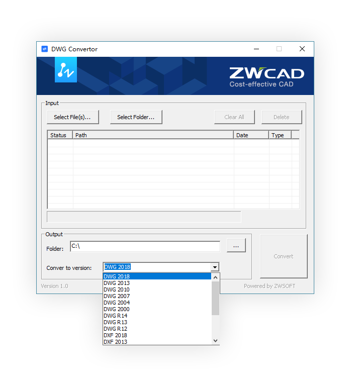 ZWCAD DWG Converter ZWSOFT