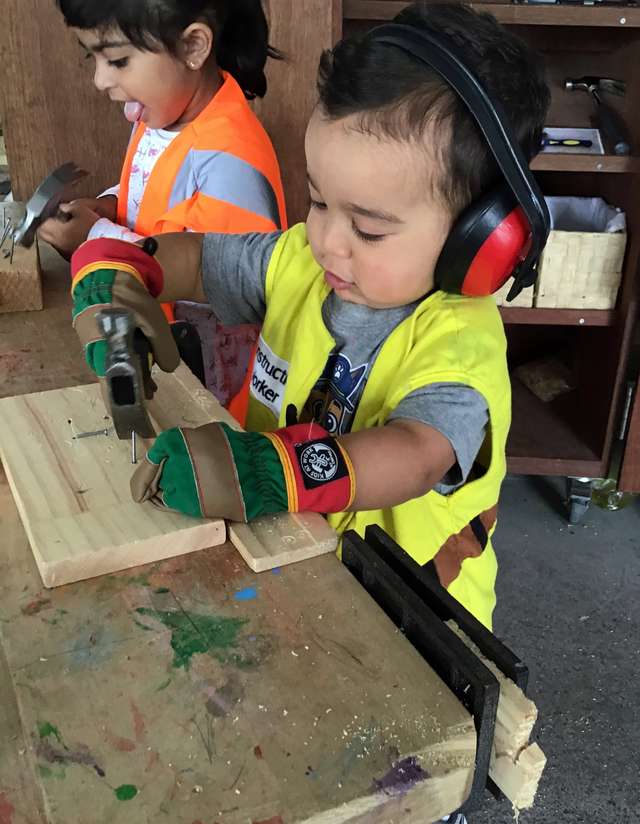 Carpentry play gives children the opportunity to learn to design and