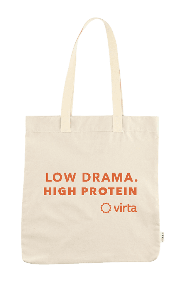 Low drama, high protein tote