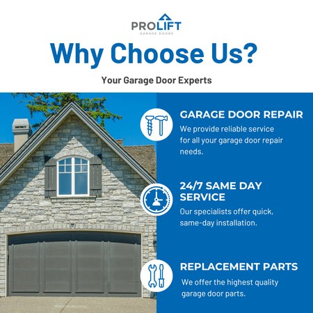 Two ProLift team members installing a garage door
