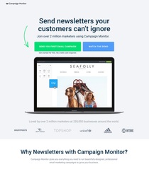 Landing page campaign monitor