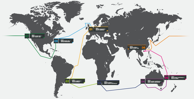 round the world yacht race map