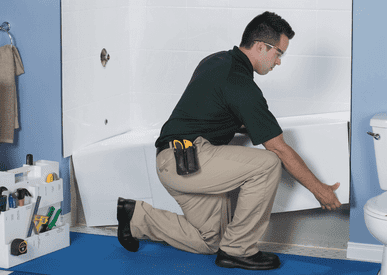 A new Bath Fitter easy access shower solution
