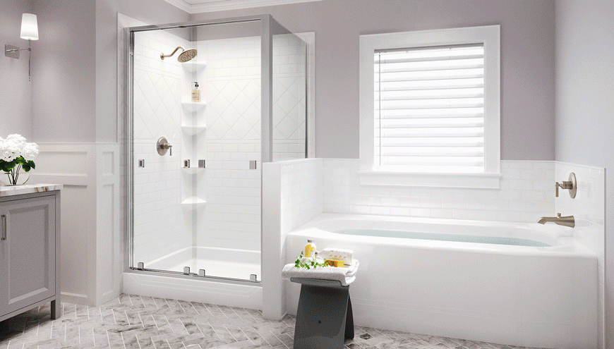 A new Bath Fitter easy access shower solution