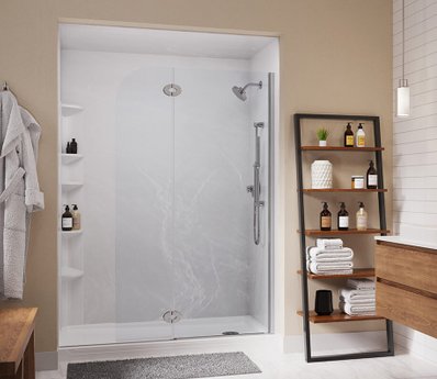 A new Bath Fitter easy access shower solution