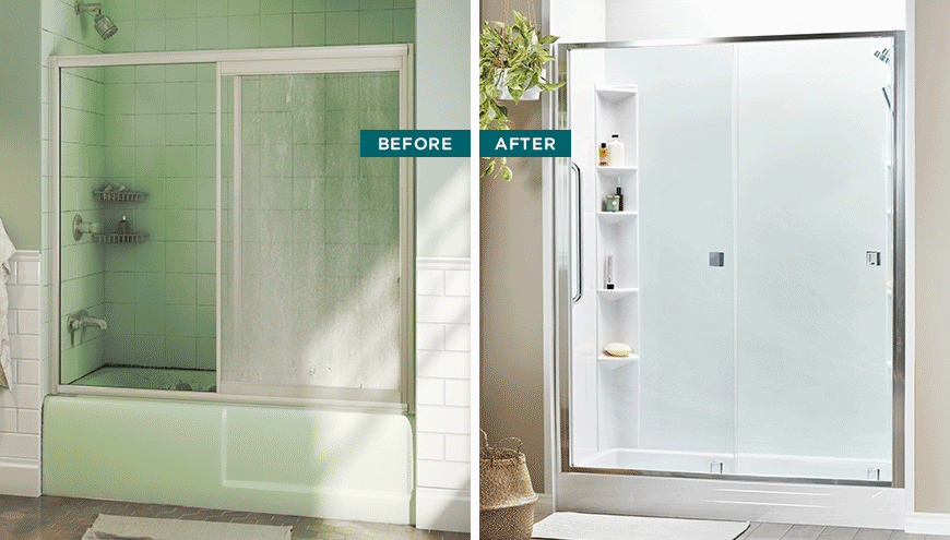 A new Bath Fitter easy access shower solution