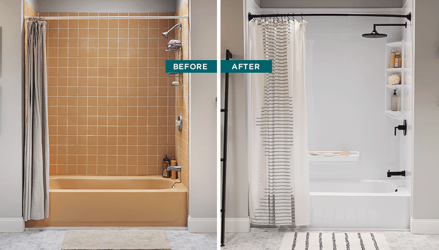 A new Bath Fitter easy access shower solution
