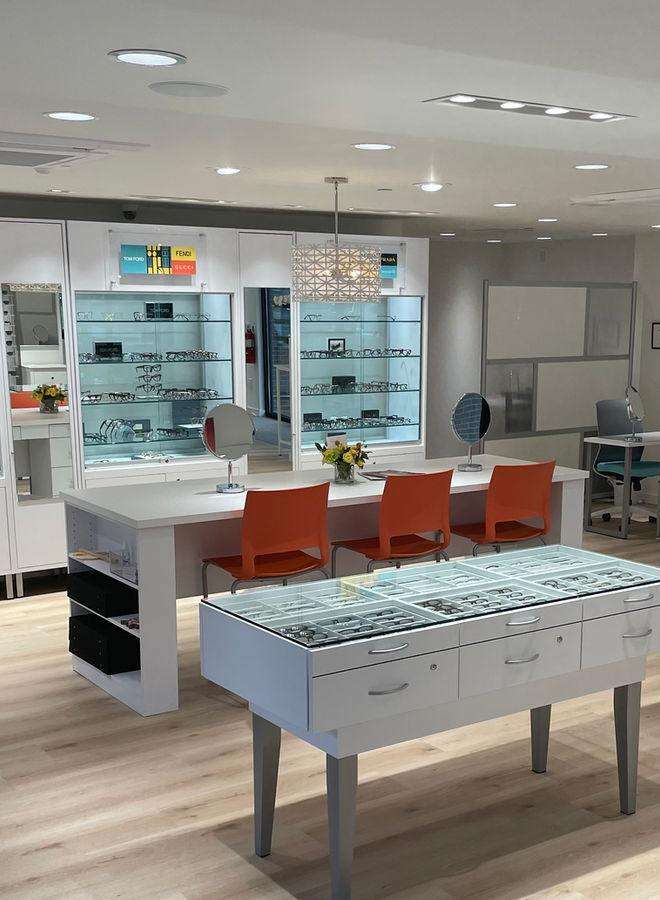 Bright Shades Providence showroom with eyewear displays