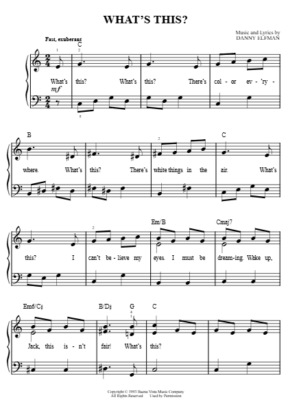 Preview of What's This? sheet music
