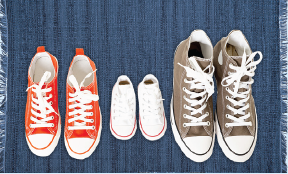 Shoes on a mat