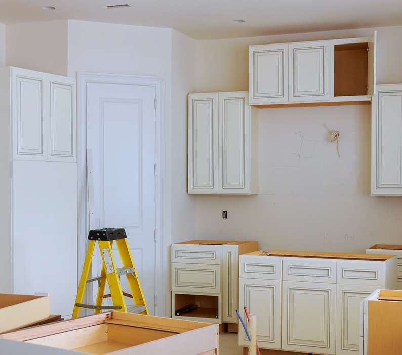 8fac38ae Custom Kitchen Cabinets In Various Stages Of Installation 95619085 112c0pq0m20ji09801i01o 