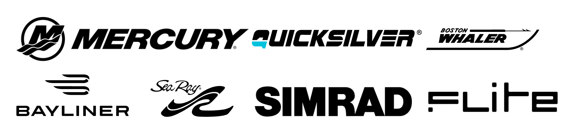 Brunswick brands: Boston Whaler, Bayliner, SeaRay, Mercury, Simrad and more