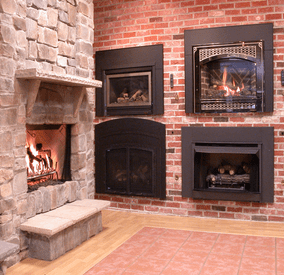 Gas Fireplaces  In Our Fireplace Showroom