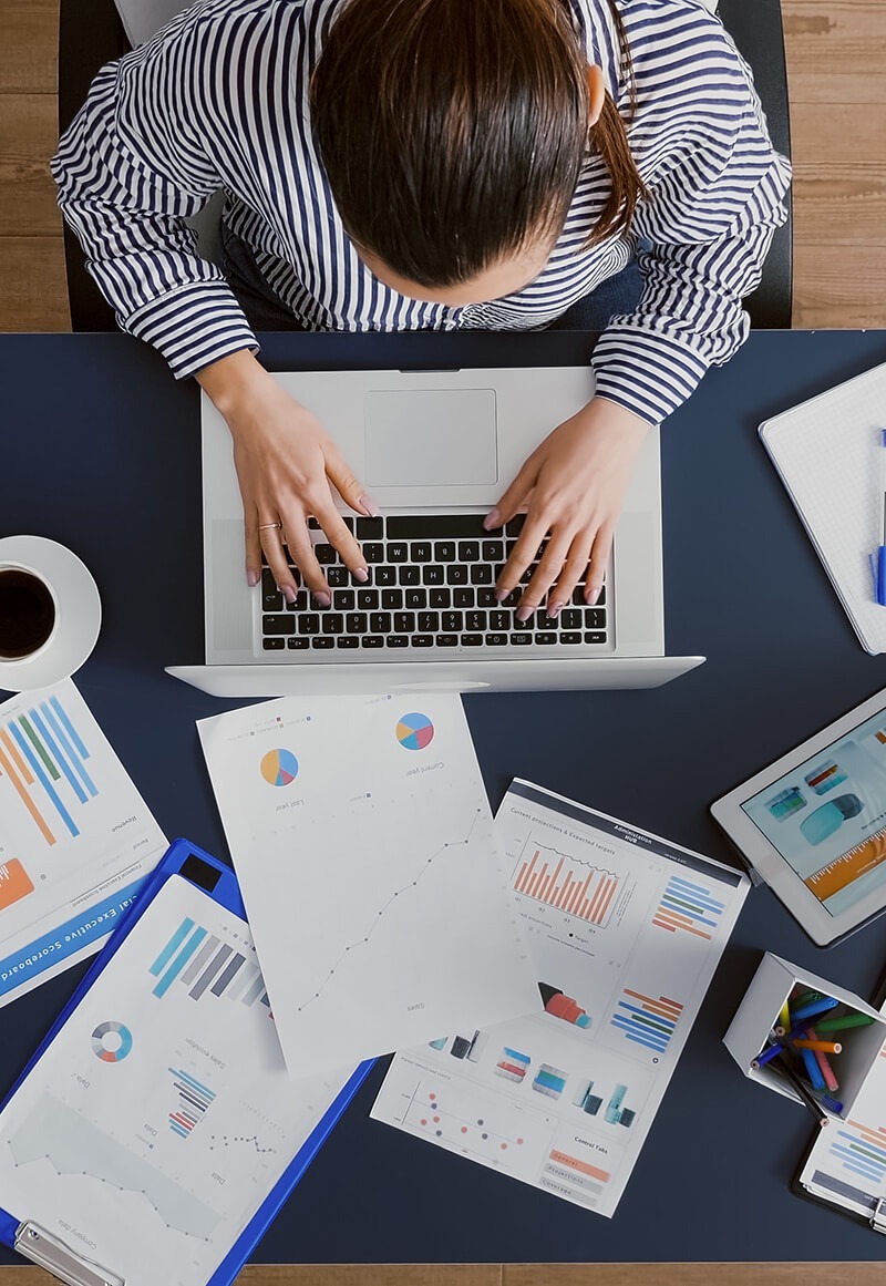 Business team developing growth strategy