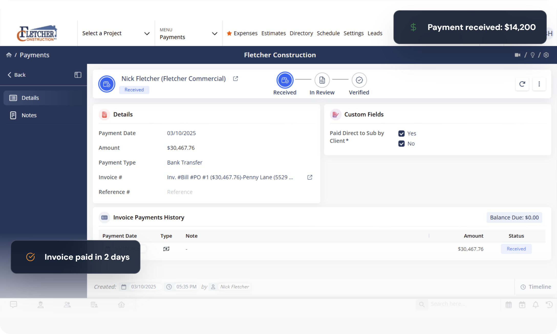 Financials dashboard preview