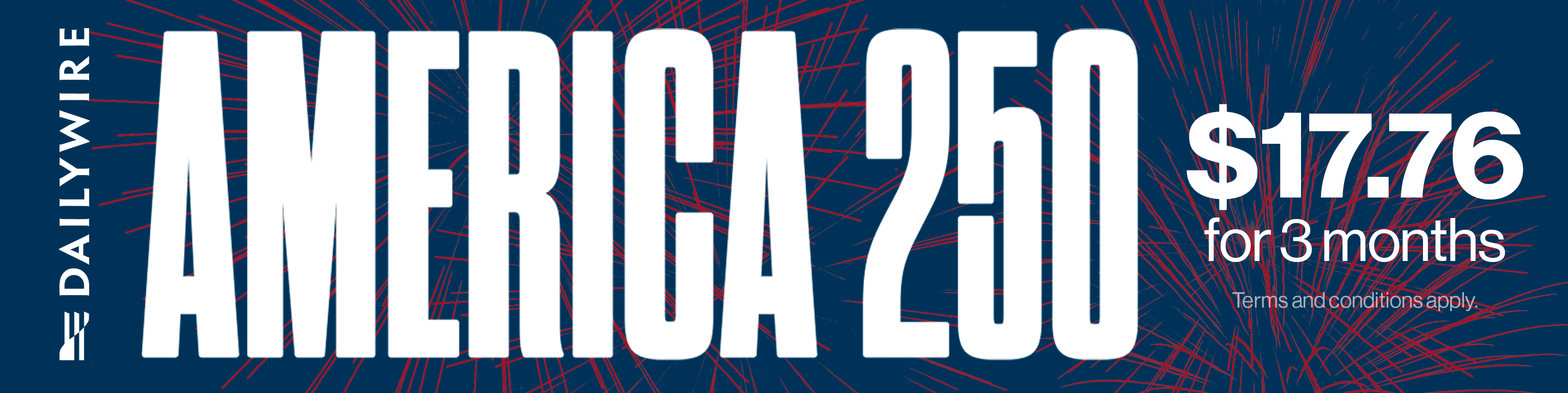 America 250 — $17.76 for 3 months