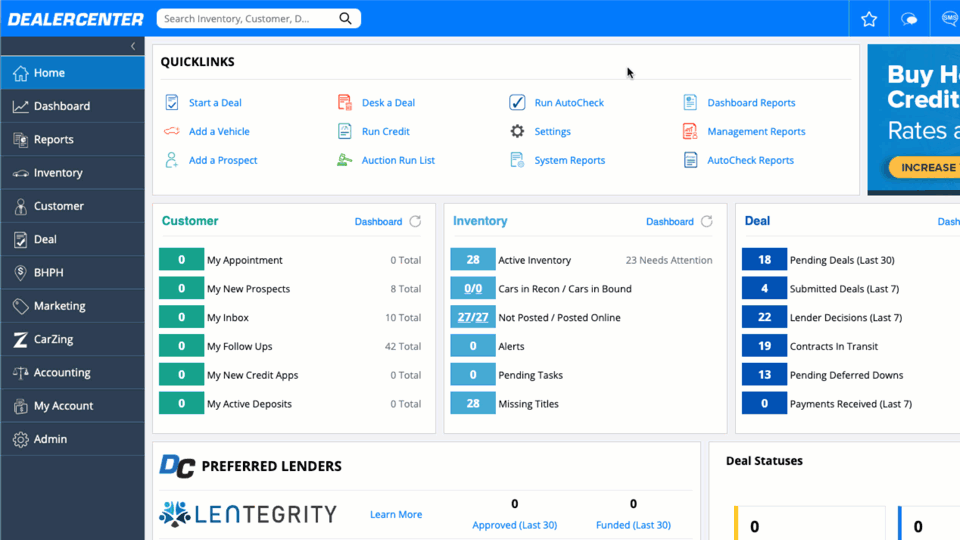 ACCESS COPART SELECT RIGHT IN DEALERCENTER!