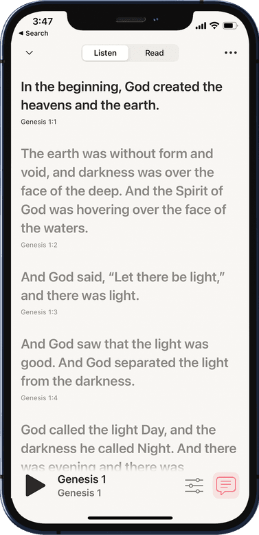 read along experience follow the text of scripture as it scrolls down ...