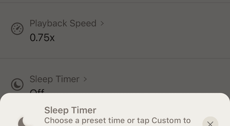 sleep timer