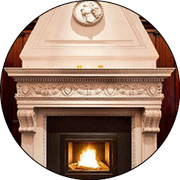 HearthCabinet ventless fireplace being used in a commercial space