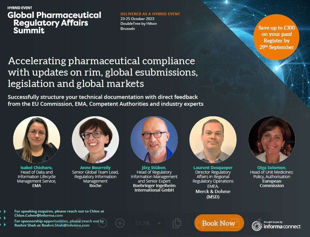 Global Pharmaceutical Regulatory Affairs Summit 2023