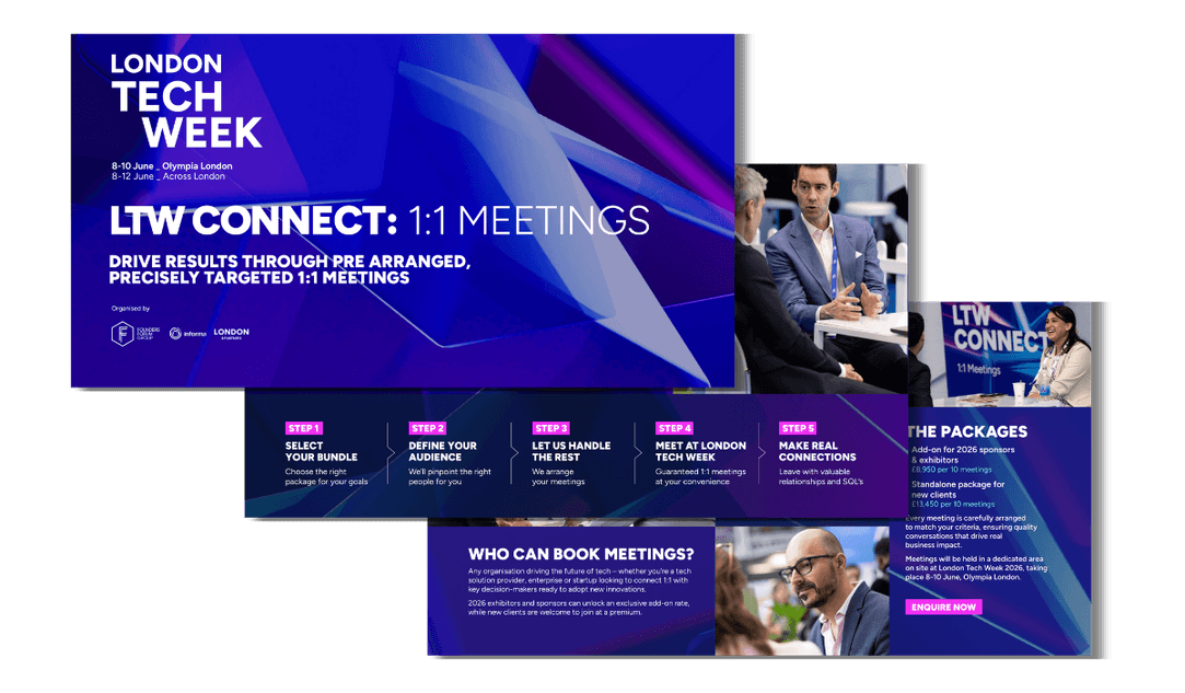 LTW Connect: Exclusive 1:1 Meeting Service | London Tech Week 2025