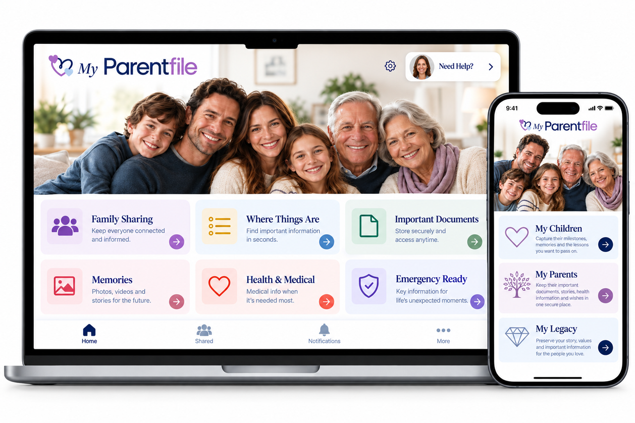 Parentfile displayed on a laptop and phone