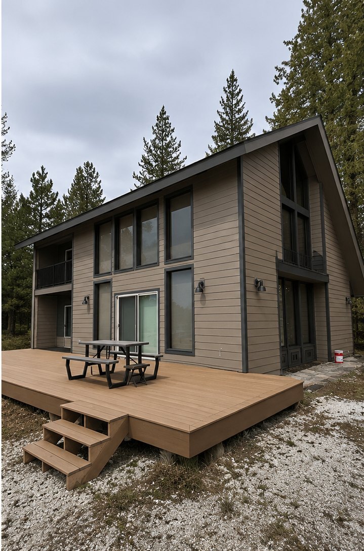 Cabin after siding replacement