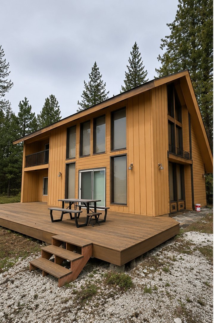 Cabin before siding replacement