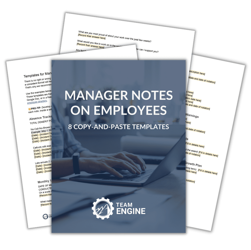 Manager Notes on Employees 8 Templates for Tracking Employee