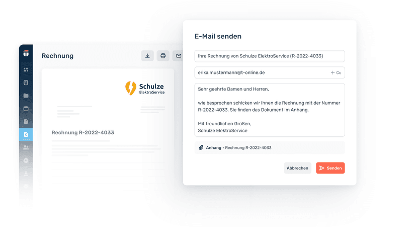 Darstellung der ToolTime App auf Computer und Handy