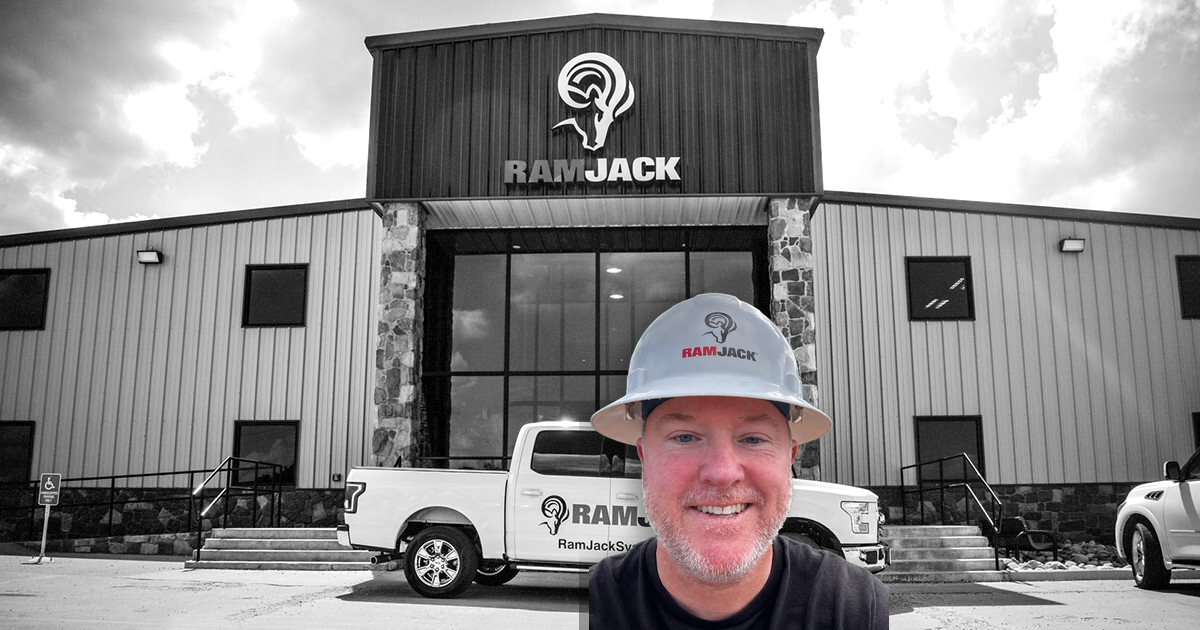 Ram Jack headquarters and branded service truck with Luke Randall, local owner of Ram Jack St. Louis