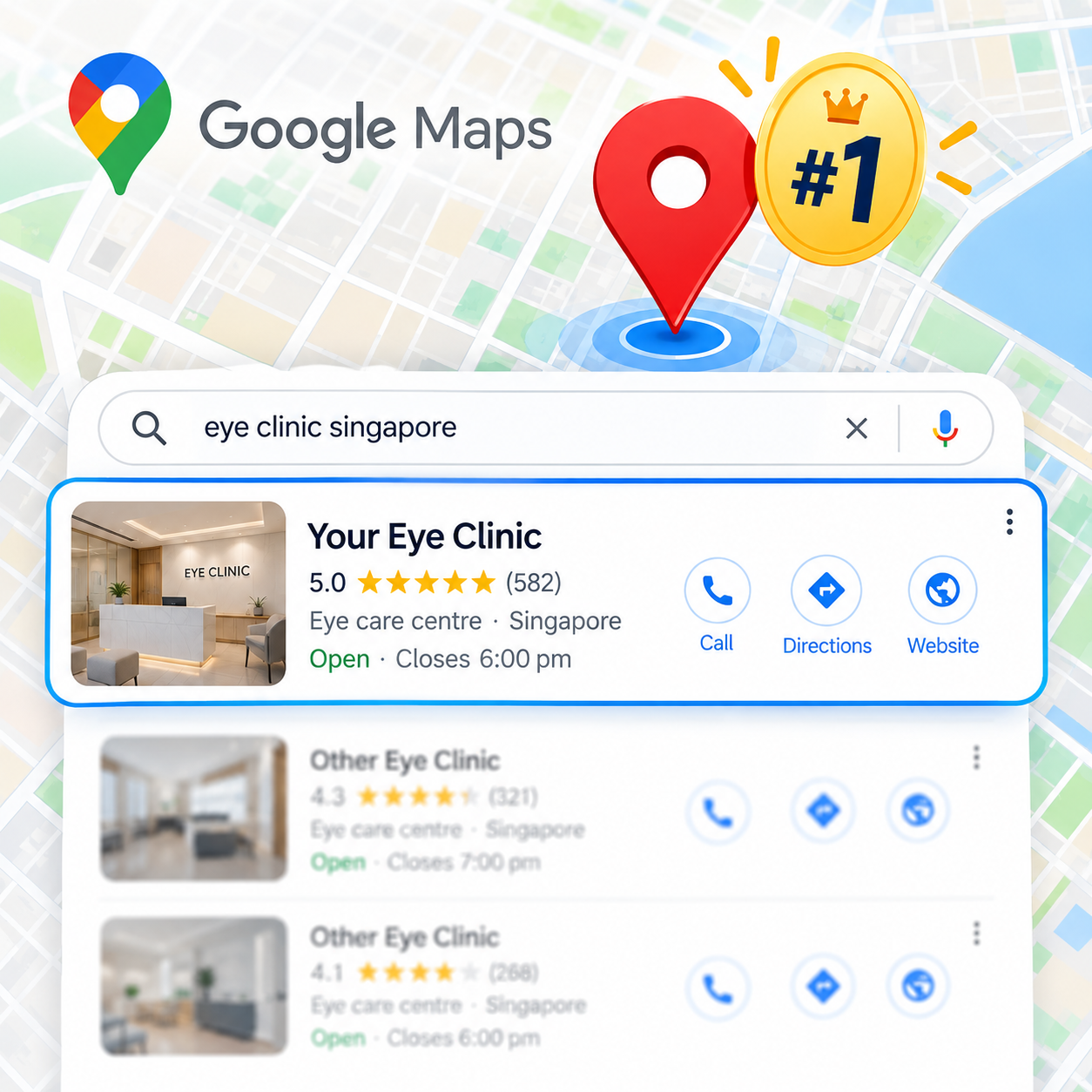 Higher Google Search Rankings Mockup