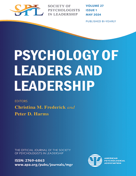 APA Journals: Industrial and Organizational Psychology | APA