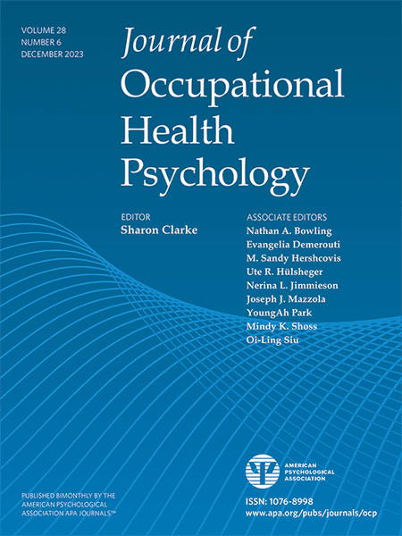 APA Journals: Industrial and Organizational Psychology | APA