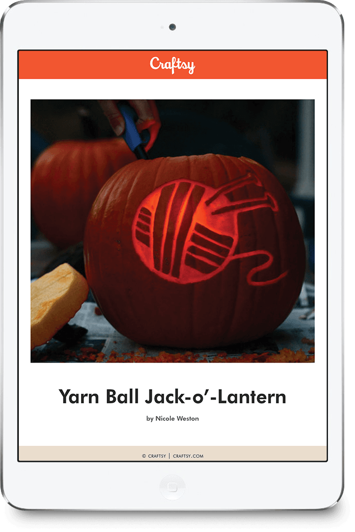 Yarn Ball Jacko'Lantern Craftsy