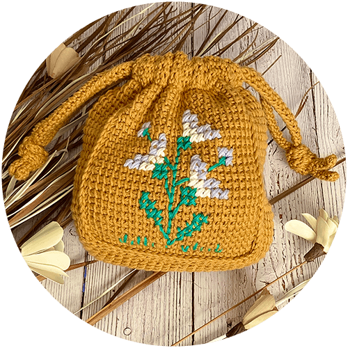 Flora Drawstring Pouch Creative Crochet Corner Flora drawstring pouch creative crochet corner